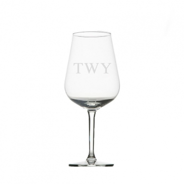 monogrammed wine glass