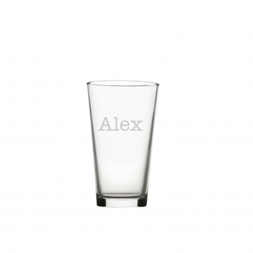 etched beer glass