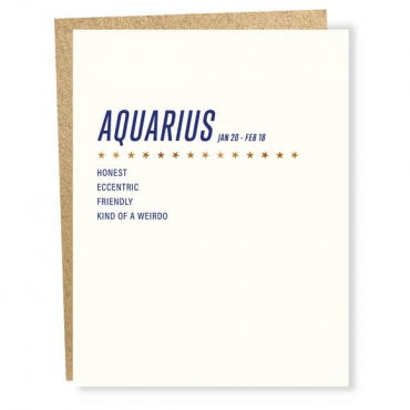 Aquarius Birthday Cards
