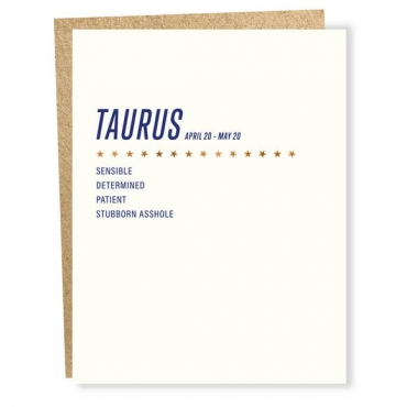 Taurus Birthday Cards